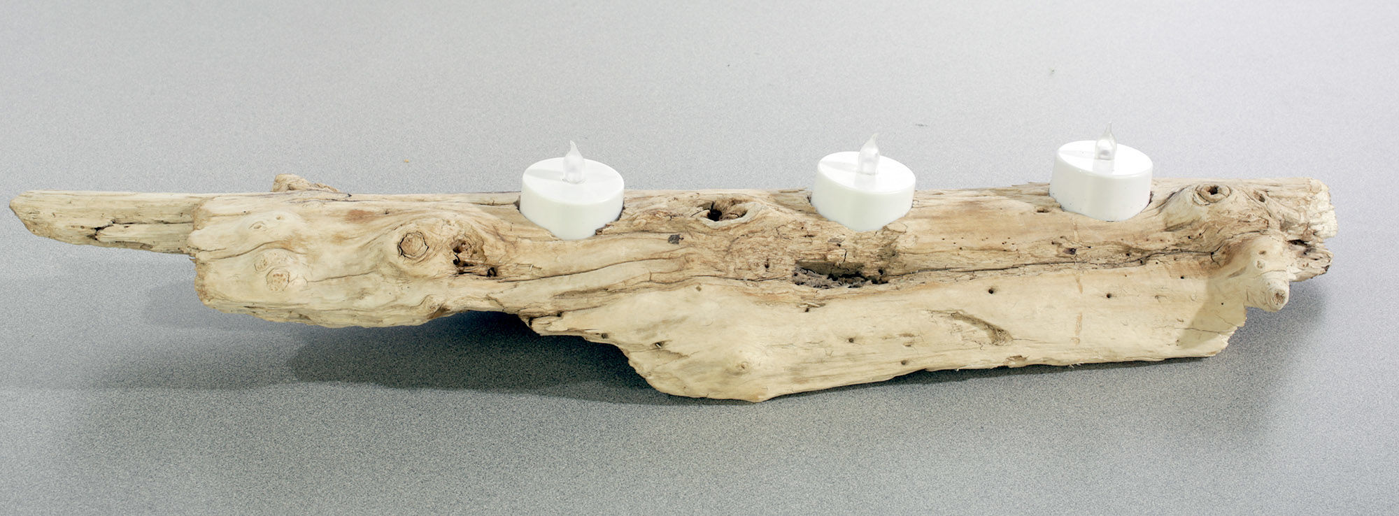 Driftwood votive candleholder